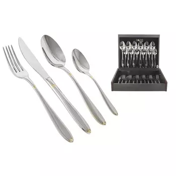 Набор столовых приборов на 6 персон Face Julia Gold 24 предмета