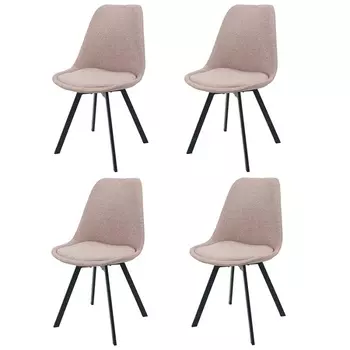 Набор стульев Bergenson Bjorn Pirel 4 шт пыльная роза шенилл