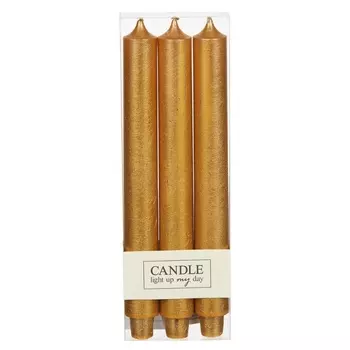 Набор свечей 29 см Kersten BV 3 шт золотистый