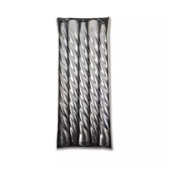 Набор свечей витых 23 см Adpal 10 шт серебристый