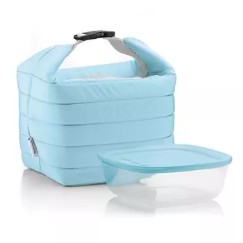 Набор термосумка+контейнер Guzzini Handy малый голубой