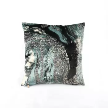 Наволочка 45 х 45 см Sofi de Marko Мрамор тёмно-зелёный