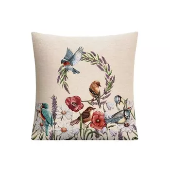 Наволочка декоративная 45 х 45 см Le Gobelin Птичьи разговоры