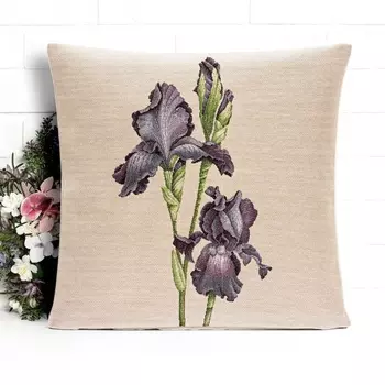 Наволочка декоративная 45 х 45 см Le Gobelin Ирисы