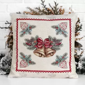 Наволочка декоративная 45 х 45 см Le Gobelin Еловые ветки Колокольчики