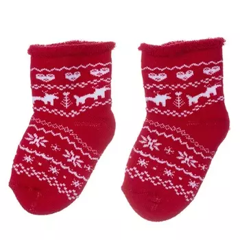 Носочки детские Alex New Year 6-12 месяцев красный
