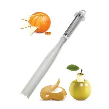 Нож-овощечистка с круглой ручкой белый Borner