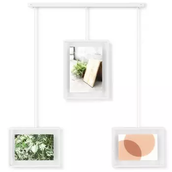 Панно для фотографий Umbra Exhibit с 3 рамками белый