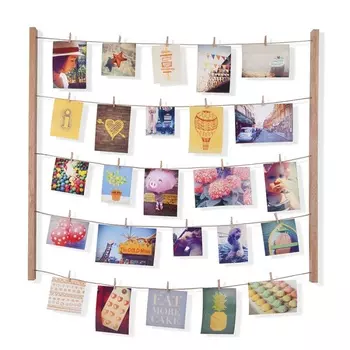 Панно с зажимами для 40 фотографий Umbra Hangit бежевый