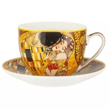 Пара чайная 260 мл Carmani Густав Климт Поцелуй