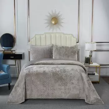 Комплект покрывало и наволочка 160 х 220 см Sofi de Marko Патрисия бежевый