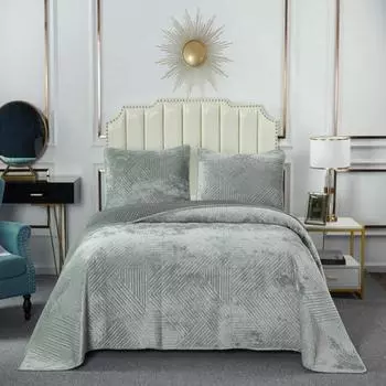 Комплект покрывало и наволочка 160 х 220 см Sofi de Marko Патрисия изумрудный