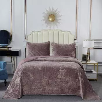 Комплект покрывало и наволочки 240 х 260 см Sofi de Marko Патрисия пепельно-розовый