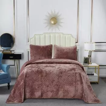 Комплект покрывало и наволочки 240 х 260 см Sofi de Marko Патрисия терракотовый