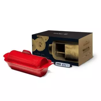 Подарочный набор паштетница + градусник "Паштет-медальон" Emile Henry