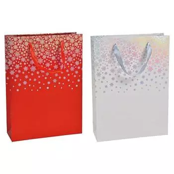 Подарочный пакет Снежинка G Wurm 25 х 34 см в ассортименте