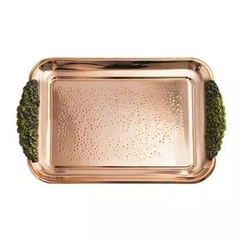 Поднос 40 х 30 см Кольчугинский мельхиор Ромашки