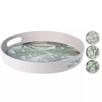 Поднос круглый диаметр 30 см Excellent Houseware Листья в ассортименте