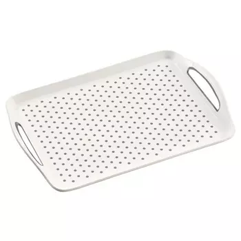 Поднос с ручками 45,5 х 32 см Kesper белый