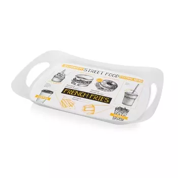 Поднос с ручками малый 40.5 х 26.5 см Эльфпласт в ассортименте