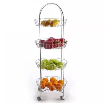 Подставка четырёхъярусная на колёсных опорах Tekno-tel