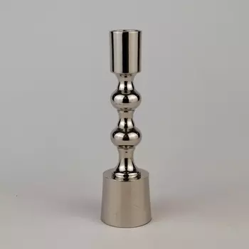 Подсвечник 16 см Азалия серебряный