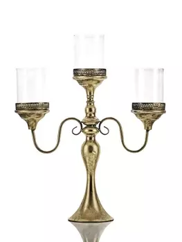 Подсвечник 53 см Азалия золотой