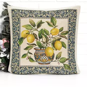 Подушка 44 х 44 см Le Gobelin Лимоны в вазе