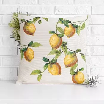 Подушка 45 х 45 см Le Gobelin Изразцы Лимоны