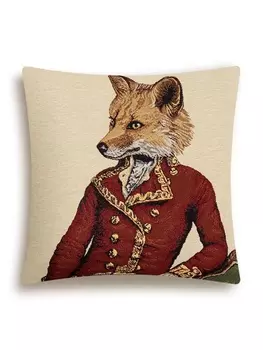 Подушка 45 х 45 см Le Gobelin Лис офицер красный золото