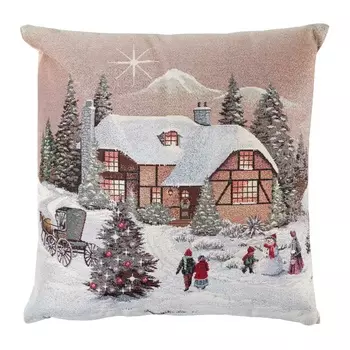 Подушка 45 х 45 см Le Gobelin Новогодний вечер бежевый фон