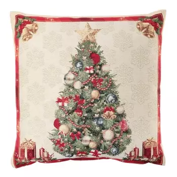 Подушка 45 х 45 см Le Gobelin Новогодняя красавица белый фон