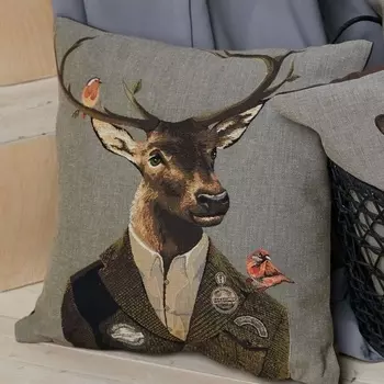 Подушка декоративная 45 х 45 см Le Gobelin Страна чудес Олень