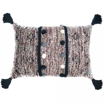 Подушка декоративная с помпонами и кисточками 40 х 60 см Tkano Ethnic