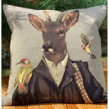 Подушка Лось Гобелен Le Gobelin Страна чудес 45 см