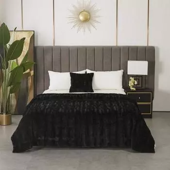 Покрывало 210 х 230 см Sofi de Marko Теодор чёрный