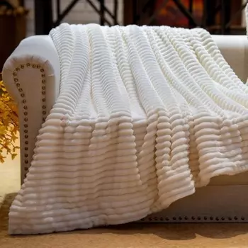 Покрывало 220 х 240 см Sofi de Marko Полоса молоко