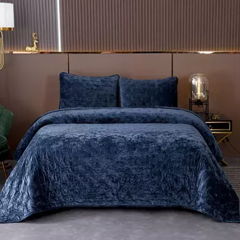 Покрывало 240 х 260 см Sofi de Marko Алира тёмно-синий