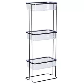 Полка для ванной комнаты 3 яруса Bergenson Bjorn Bath Siv чёрный