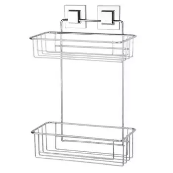 Полка в ванную прямая 2 яруса Tekno-tel
