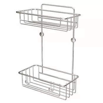 Полка в ванную прямая 2 яруса Tekno-tel матовый