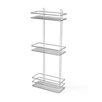 Полка в ванную прямая 3 яруса Tekno-Tel хром