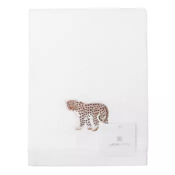 Полотенце 50 х 100 см Lasa Home Leopard белый