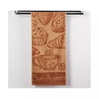 Полотенце махровое Breakfast 30 x 70 см кирпичный