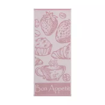 Полотенце махровое Breakfast 30 x 70 см розовый