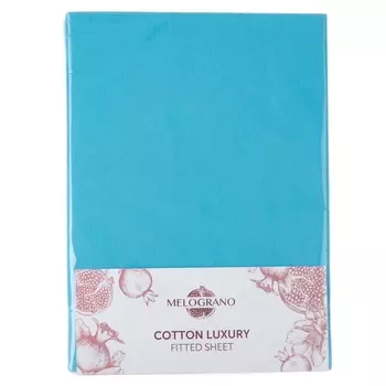 Простыня натяжная трикотажная 160 х 200 см Melograno бирюзовый