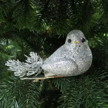 Птица на клипсе 14 см House of Seasons серебро