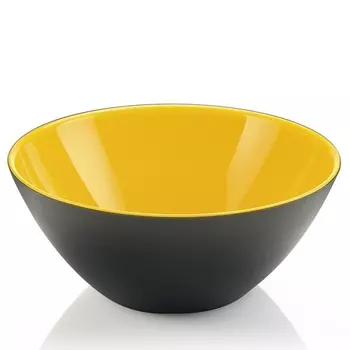 Салатница 20 см Guzzini My Fusion black жёлтый