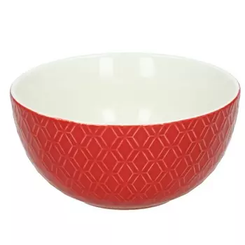 Салатник 14 см Tognana Relief Kubik красный