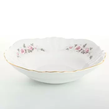 Салатник 25 см Bernadotte Серая роза золото